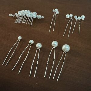 9 Piece Pearl Hair Accessories